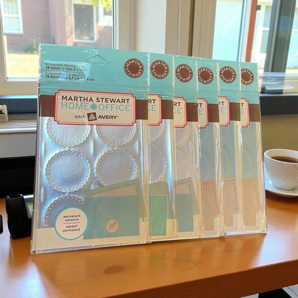 Martha Stewart Avery Embossed Mailing Seals Lot of 6, 108 Total Home Office - Picture 6 of 6